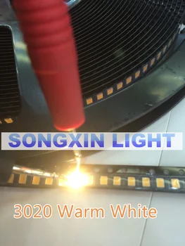 50шт 3020 бяла/топло бяла светлина SMD led led 0,06 W led крушка лампа 6-7лм 3.0*2.0*1.3 3020 CW /WW