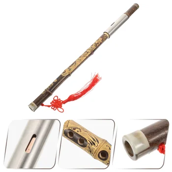 Бамбук Скулптура Духов инструмент Bawu Китайска Флейта F Key Вертикален удар Bawu