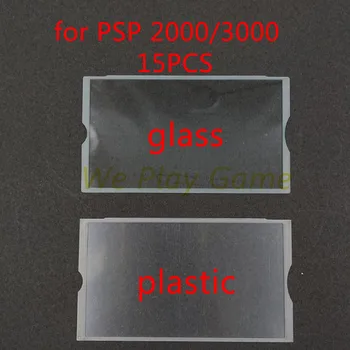 15 бр. Стъклени пластмасов капак за огледало за SONY PSP2000, игрални конзоли PSP3000, Защитна капачка за обектив, Прозрачна леща