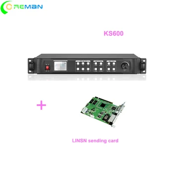 видеопроцессор KS600 + 1 бр. отправляющая карта TS802 P2 P1.56 вътрешен пълноцветен led екран с преден достъп led екран p4p8p10