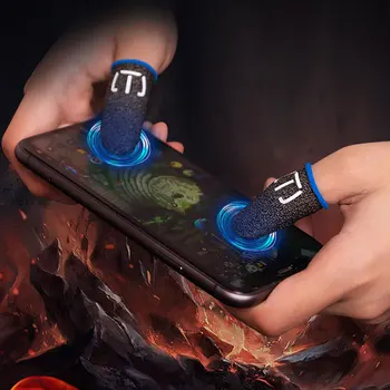 1 Чифт Слот Накладки за пръстите Gaming Thumb Sleeve за Мобилни Игри PUBG, Защищающих От Пот Чувствителни от Върховете на Пръстите