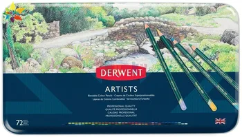 Цветни моливи Derwent Artists, сърцевина от 4 мм, метално калай, 72 бр. (32097)