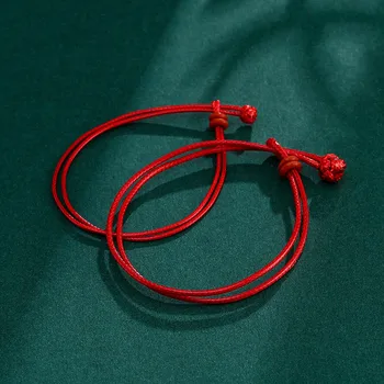Честит Червена кожена гривна от въже, Няколко плетени гривни ръчна изработка, Женски, мъжки бижута, изработени от конци, подарък за рожден Ден