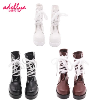 Аксесоари за кукли Adollya BJD; Обувки, 8 см; Модерни обувки с висок берцем от изкуствена кожа; Дамски Кожени обувки за кукли; Подходящ за 1/3 Кукли
