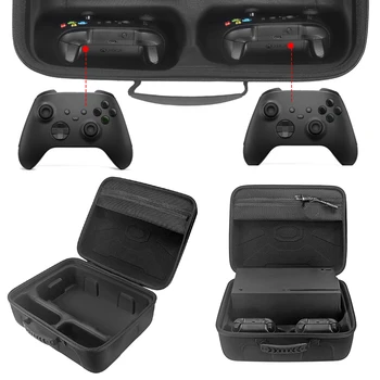 Чанта за Xbox контролери Series X, игрова конзола Xbox Series S, геймпада, аксесоари за контролер, твърд калъф, организатор за съхранение при пътуване