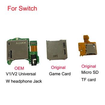 5 бр. за конзолата Nintend Switch V1 V2 Слот за карти игра на Гнездото за касетата Жак за слушалки Такса за четене на карти Micro SD TF