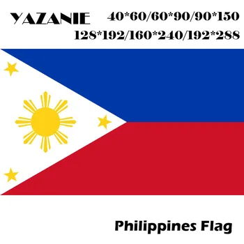 ЯЗАНИ 60*90 см /90*150 см / 120 * 180 cm / 160 * 240 см Филипините Флаг Филипинските Страната Потребителски Знамена Банери на Плажа Къща Футболен Флаг