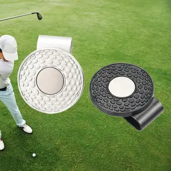 Маркер за топка за голф, е тънка работа, устойчиви на корозия аксесоар за голф, през цялата магнитна скоба за шапки за голф, за любителите на голфа