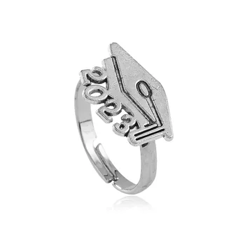 Выпускное пръстен Клас 2023, Идея за подаръци на бала за нея, подарък за дипломирането в колежа и гимназията, пръстен от сплав за клас Of