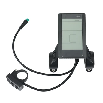 S830 24V 36V 48V LCD Дисплей за Електрически Велосипед Ebike Meter Panel Универсален USB Велосипедными Детайли, Водоустойчив