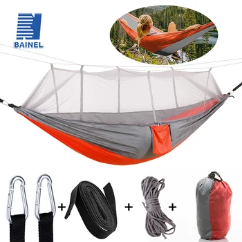 Походный хамак с комарите мрежа, палатка за 2 души, дишаща, 260x140 см, ultralight, подходящи за разходки на открито.