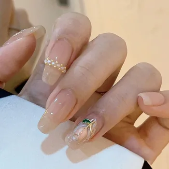 Гол Лале За нокти С диаманти Носене Съобщение На въздушната нокти Дизайн на въздушната нокти Прекрасно Момиче режийни ноктите