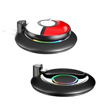 Магнитна База Зарядно Устройство Type-C Дизайн на занасяне на Лигавицата на Подкрепа за Зареждане на Корпуса RGB Ослепителна Светлина зарядно устройство ще захранване на База за Pokemon GO Plus +