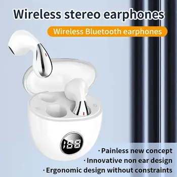 Безжични Bluetooth слушалки RS85 Спортни слушалки-втулки с високо ниво на звука TWS с цифров дисплей Water Drop