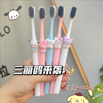 Плюшен четка за зъби Sanrio Hello Kitty, преносима пътна четка за зъби, скъпа cartoony инструмент за почистване и хигиена на зъбите Coolommy Melody