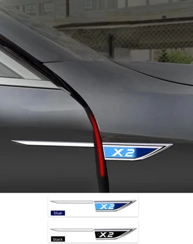 2 бр./компл. за BMW X2 Метален стикер на крило на колата, Външни Декоративни стикери, Модификация, Аксесоари за емблема на автомобила