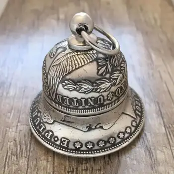 Окачване-камбанка от сплав Реколта окачване-камбанка Класическото метално окачване-камбанка с шарките на Фина работа Ретро камбанка за дома