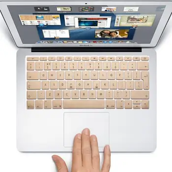 Златен Силикон САЩ/ЕС За Apple Macbook, лепенки за Клавиатура, джоб За Mac book Air Pro Retina 11 12 13 15 11,6 13,3 15,4