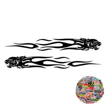 2 елемента Стикер с изображение на Тигър, Отразяващи Украса за мотоциклети, Креативен Стил, 40/80 бр, Случайни Пегатины, Мото-каска за кола KTM BMW