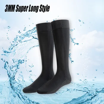 Мъжки водоустойчив чорапи за гмуркане TaoBo 3 мм, запазването на топлина, женски сверхдлинные мини плажни чорапи за гмуркане в ластах