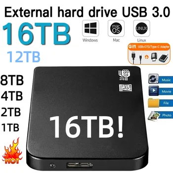 Оригинален Твърд диск 2 TB Високоскоростен SSD-Диск 1 TB Преносим Външен Твърд Диск С Интерфейс USB 3.0 Твърд Диск за Лаптоп / десктоп компютър / mac