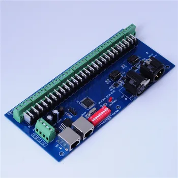 1бр 27-канален модул ленти RGB RJ-45 DMX512 DMX Контролери, регулатори, декодер 9x3A dc