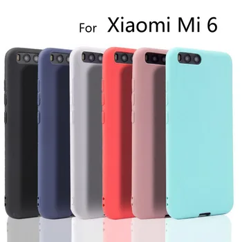За Xiaomi Mi 6 Mi6 Кристално чист И матиран карамел обикновен мек калъф силиконов TPU за Xiaomi Mi 6 Mi6 Fundas cover case
