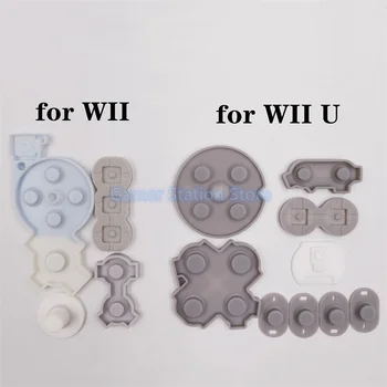 За Nintend Wii Водещ гума за бутона с дясна дръжка за Wii U пълен комплект силиконови проводяща гума, залепваща тампон за бутони