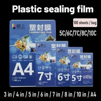100шт 3/4/5-инчов ламиниращо фолио от PET Материал Eva Висококачествено покритие Прозрачна пылезащитная влага фотопластиковая филм