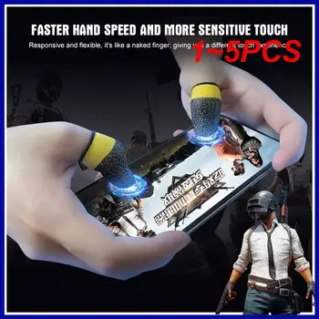 1 чифт за мобилни игри PUBG Ръкавици за палеца със сензорен екран, които предпазват от пот, не царапающие игри ръкав за пръстите, Дишащи върховете на пръстите