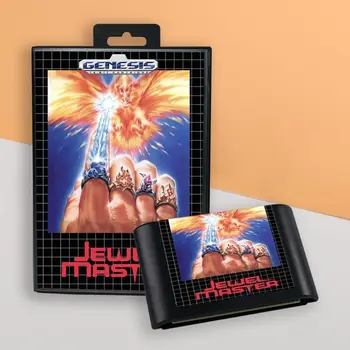 за корицата на Jewel Master US 16-битова игра патрон в ретро стил за конзоли за игри Sega Genesis Megadrive
