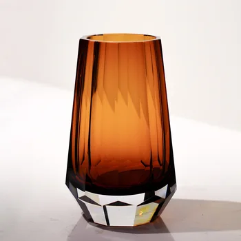 Цветна ваза от тънко отшлифованного бластване стъкло с надпис, висококачествени меки аксесоари за дома
