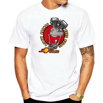 Тениска Dirty Gringo Speed Shop Fire Fart Skeleton Panhead VTwin