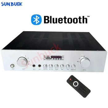 Sunbuck USB Караоке 600 W 2.0 стерео усилвател с висока мощност за домашна конференция KTV Home Без загуба на Bluetooth 5.0 Усилвател на Hi-Fi Аудио