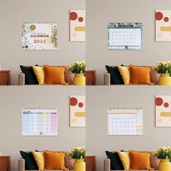 2023-2024 Офис Календар за офис На стената домакинството на Семейството Месечно на Хартиен стая за срещи