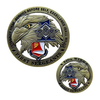 Коледни подаръци бронзова монета на военновъздушните сили на САЩ 940th wing First sergeants eagle колекционерска стойност на монетата повикване