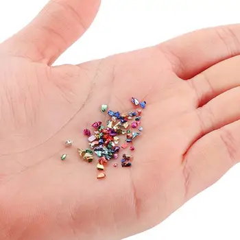 1 Пакет Трайни декоративни камъни, лек пълнеж от изкуствен кристал, Красиви мини-чипове са с неправилна форма, декоративни камъни