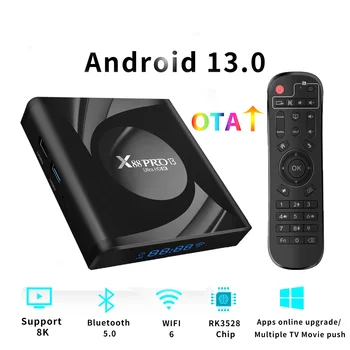 X88 PRO 13 Ultra Android 13,0 Smart TV Box RK3528 4 + GB 64 GB 2,4 Г/5 Г WiFi6 Bluetooth 8 До мултимедиен плейър VP9 H. 265 Декодер Телеприставка