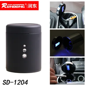 Shunwei с led лампата на пепелника автомобили пепелник бормашина black напълно сребърно покритие в два цвята SD-1204 инструменти, автомобилни аксесоари