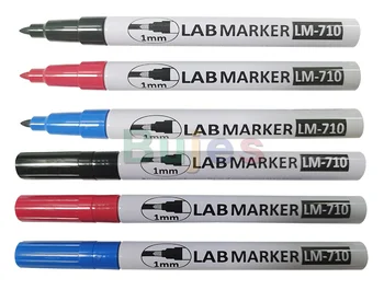 ЛАБОРАТОРЕН маркер серия Lm-710, 1 мм / 0.5 mm, устойчиви на алкохол и ниски температури standalone, маркировъчна дръжка за биологични експерименти, двигателят е с мазителна дръжка