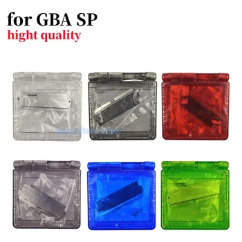 Висококачествен полупрозрачен цветен корпус за GBA SP, IPS-екран за Game Boy Advance, IPS-прозрачен игри калъф за замяна