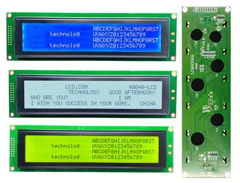 18-пинов паралелен модул на екрана LCD4004 SPLC780C Контролер Синьо / жълто-зелена подсветка 3,3 5 В