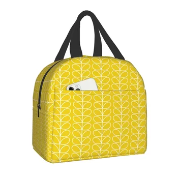 Луксозна чанта за обяд Orla Kiely, дамски Термоизоляционная кутия за обяд в скандинавски стил с цветя, чанта за съхранение на студентски училищни излети,