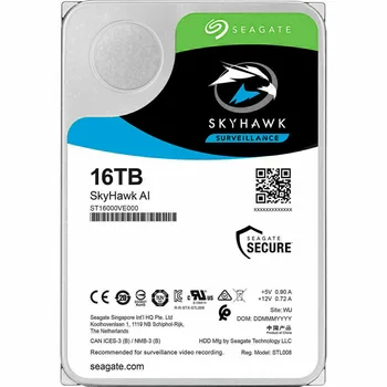 За Seagate ST16000VE000 SkyHawk AI 16 TB, вътрешен 3,5-инчов твърд диск SATA 7200 об/мин, нов