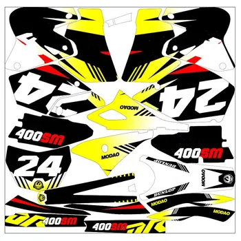 За Suzuki DRZ 400SM S E DRZ400 2000 2001 2002 2003 2004-2010-2011-2020 Потребителски Номер на Името на 3M Графични Етикети Фон Етикети