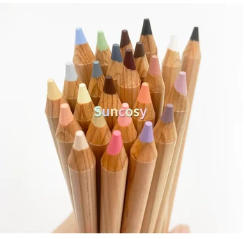 Оригинален дървен стълб, цветни моливи за един портрет, Професионален маслен молив, За художника, за рисуване, арт аксесоари