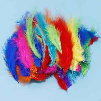 Цветни пера за diy, Сватбена украса, пълнене на балони, Карнавални плюмы, бижута, изделия 100шт