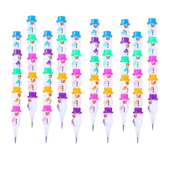 20 броя коледни складываемых моливи, моливи за полагане на снежен човек (различни цветове)