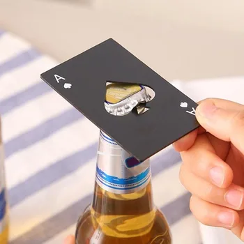 Мультитул за покер Отварачка за бира Игрална карта е Асо Пика Инструмент за отваряне на бутилки за покер от неръждаема стомана Мултифункционален Джоб на Чантата