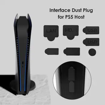 Комплект пылезащитных заглушек с USB интерфейс, съвместим с HDMI, защита от прах, прахоустойчив преносим декор за носене игрова конзола PS5